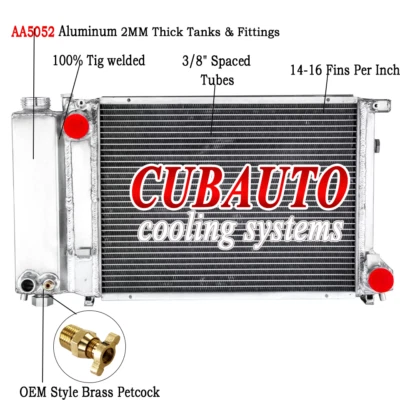 2 Rangées Radiateur Pour 87-01 BMW 3/5 SERIES E30 E36 E34 318i 320i 325i FR Nou - Photo 1/4