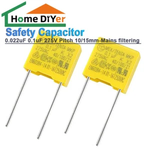 0.022uF 0.1uF 275V Safety Capacitor Pitch 10/15mm-Mains filtering - Picture 1 of 3