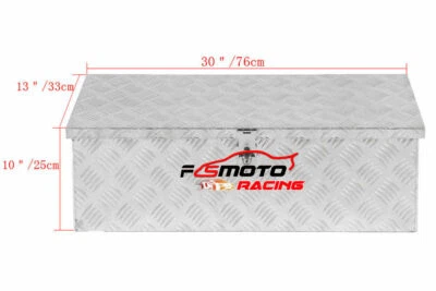 Casa rodante camioneta pickup 30"x13" x10" caja de herramientas almacenamiento debajo de la carrocería remolque con bloqueo Foto 1 de 4