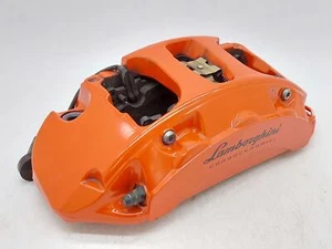 2018 LAMBORGHINI AVENTADOR S LP740-4 FRONT LEFT BRAKE CALIPER RED 470615105T - Picture 1 of 14