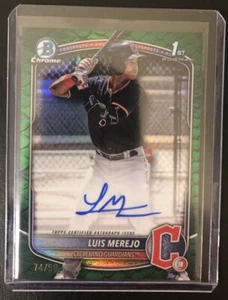 LUIS MEREJO - 2025 Bowman 1st Prospect Green Rettilian Auto /99 SSP - GUARDIANI - Foto 1 di 2