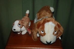 TRACKER the Basset Hound DOG - Ty Beanie Baby and BUDDY - MWMT - Fast Shipping - Picture 1 of 4