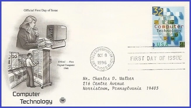 USA5 #3106 ADDR PCS ARTCRAFT FDC   Computer Technology - Image 1 of 1
