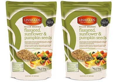 Linwoods Organic Milled Flaxseed, Sunflower & Pumpkin Seed 425 g (Pack of 2)