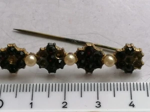 Alte Brosche mit Perlen? Granaten? Für Bastler - Bild 1 von 6