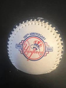 NEW YORK YANKEES Anniversary Logo Souvenir FotoBall 2003 MLB Licensed SHIPS FREE - Picture 1 of 5