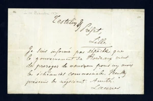 Courrier lettre manuscrite de Clément Laurier, avocat et homme politique 1832 - Imagen 1 de 1