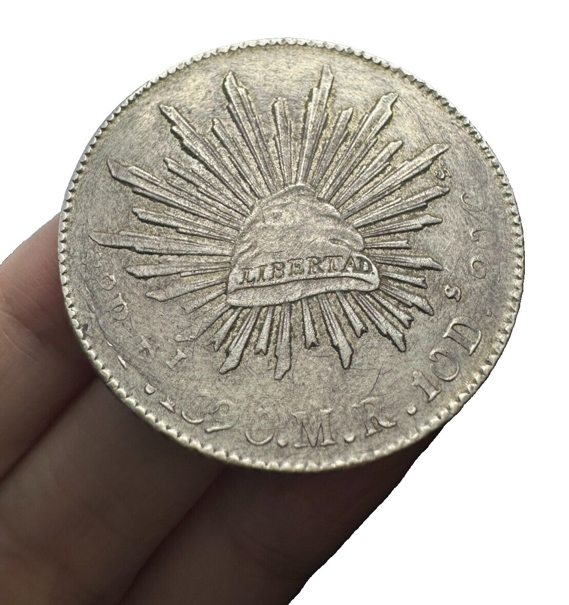 シルバー ゴールド アンティークコイン 1890 Zs FZ SILVER MEXICO 8