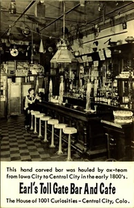 Postal con foto real RPPC Earl's Toll Gate Bar Cafe Central City Colorado - Imagen 1 de 2