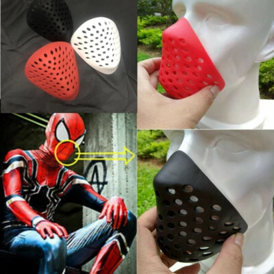 Spiderman Mouth Faceshell Non-Toxic Breathing Soft Rubber Face Half Mask Props - Image 1 of 4