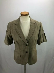 Banana Republic Women's Wool Blend Brown Blazer 8 - Picture 1 of 7