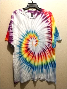 Handmade Spiral Tie Dye Shirt Unisex Men Women Sz XL Hippie Tee Boho (T122) - Picture 1 of 3