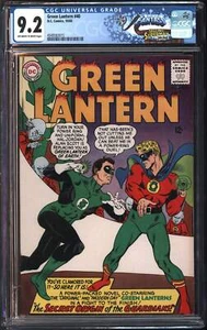 D.C. Comics Green Lantern #40 10/65 Fantast CGC 9,2 páginas blanco roto a blanco - Imagen 1 de 2