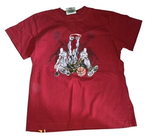 Vtg Y2K AND1 Basketball Graphic T Shirt Red Youth Kids Sz S Hoop Grab - Picture 1 of 3