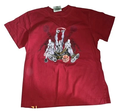 Camiseta De Colección Y2K AND1 Baloncesto Gráfico Roja Jóvenes Niños Talla S Aro Agarre Foto 1 de 3