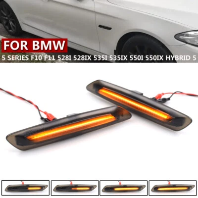 Smoked For BMW 5-Series 528i Sedan 2011-2013  LED Side Marker Light Turn Signal - Imagem 1 de 4
