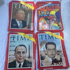107 Time Magazine Covers Only 1950s 1960s Sports Military Religion Politics  - Picture 1 of 24