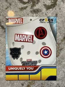 CROCS Jibbitz Charms 5 PACK MARVEL: Avengers, Guardians of the Galaxy,Panther - Picture 1 of 2
