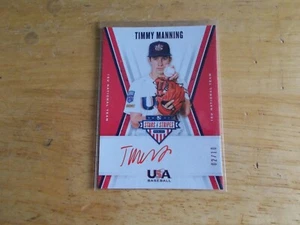 Timmy Manning 2019 USA Stars & Stripes Red Ink AUTO RC SSP #'d/10 - Picture 1 of 1