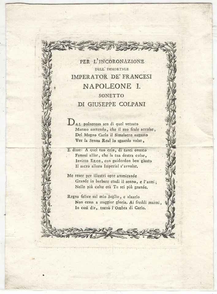 Raro foglio volante su Napoleone - Immagine 1 di 1