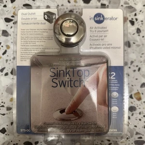 InSinkErator STS-OO Garbage Disposal Sink Top Switch Chrome Or White Dual Outlet - Picture 1 of 7