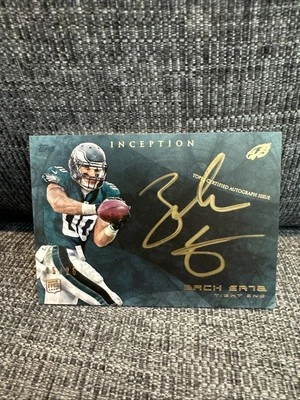 2013 Topps Inception Zach Ertz Gold Ink Auto /25 Rookie Card - Image 1 of 4