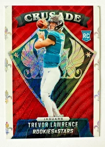 2021 Panini Rookies & Stars Trevor Lawrence RED Waver Prizm RC Crusade Jaguars! - Picture 1 of 3