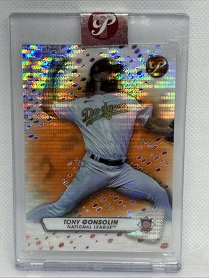 TONY GONSOLIN 2023 Topps Pristine Orange Pulsar Refractor /25 Dodgers - Image 1 of 3