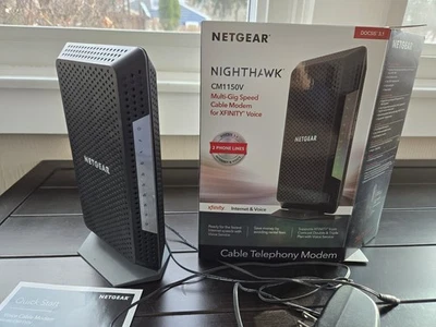 NETGEAR CM1150V Nighthawk Multi-Gig Speed Cable Modem for XFINITY Voice - Image 1 of 2