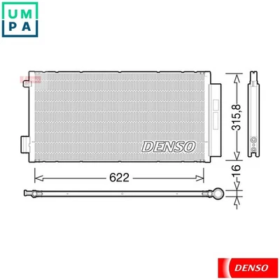 CONDENSER AIR CONDITIONING DCN09044 FOR FIAT 312 A2.000 0.9L 2cyl 500L 4cyl 500L - Image 1 of 4