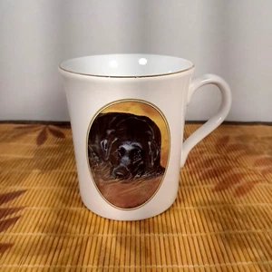Vtg. Pollyanna Pickering Coll. Coffee Mug 10oz Black Lab in the Grass England - Picture 1 of 11