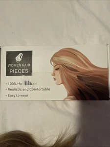 100% Human Hair Topper with No Bangs Hair Pieces for Women NEW blonde, 18P613# - Picture 1 of 4