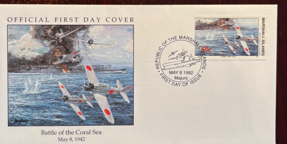 Marshall Islands FDC Battle of Coral Sea, Japanese Carrier Shoho, 1992 - Image 1 of 1