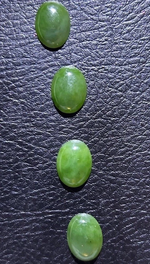 4 Piezas DE COLECCIÓN Grado A Jadeíta Birmana Jade Verde para Pulsera o Pendientes Foto 1 de 4