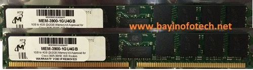 MEM-3900-1GU4GB 4GB (2x2GB) Memory Approved Cisco routers 3925-3945E ISR - Image 1 of 1