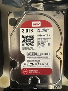 Western Digital NASware 3.0 ROSSO 3.0 TB WD30EFRX SATA 64 MB 3.5" DISCO RIGIDO - Foto 1 di 3