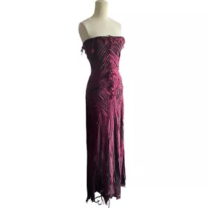 RARE Beatriz Camacho Black Sangria Strapless Column Gown Avant Garde Dress US 8 - Bild 1 von 5