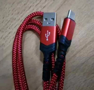 Telefon Ladekabel Zuleitung USB-C auf USB-A, 2m geflochtene Goldstecker JSAUX 2er Pack - Bild 1 von 3