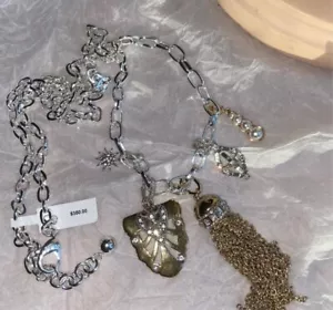 Lulu Frost Silver-tone Charm Necklace MSRP $350 New - Picture 1 of 11