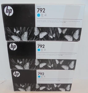 Cartouche d'encre cyan HP CN706A 792 latex 210 260 280 Designjet L26500 L28500 2020 - Photo 1/2