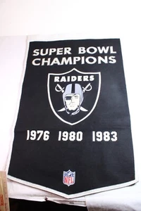 Las Vegas Raiders Dynasty Banner NFL Football Championship Banner 24x36 - Picture 1 of 8