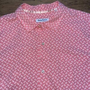 Tommy Bahama Men's Size XXL Cotton&Silk Blend Short Sleeve Button Up Shirt
