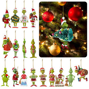 1X 18 Style for Grinch Christmas Decoration Pendant Plane Cartoon Christmas Tree