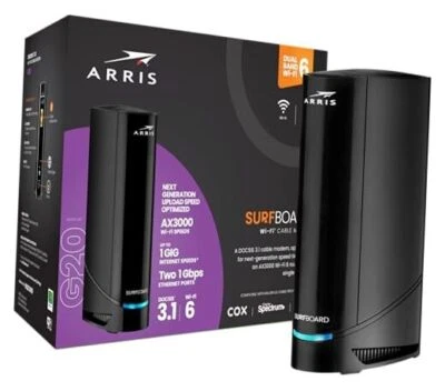  () - Cable Modem Router Combo - Fast DOCSIS 3.1 Multi-Gigabit WiFi 6 G20 - Image 1 of 4