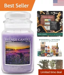 Village Candle Lavender, Large Glass Apothecary Jar, Scented Candle, 21.25... - Picture 1 of 5