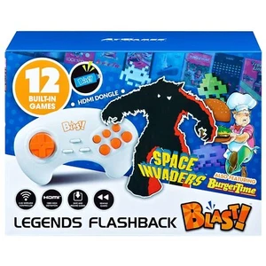 Legends Flashback Blast! Space Invaders Retro Gaming Blue Box 12 Vintage Games - Picture 1 of 10