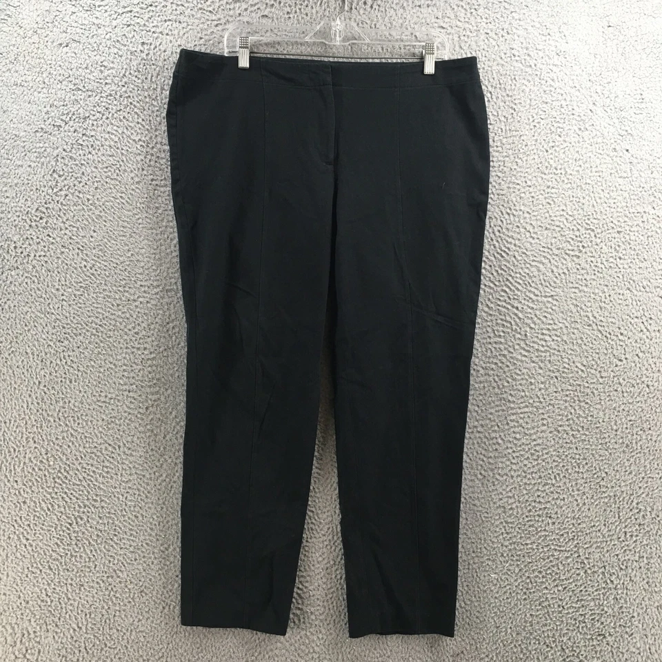 J.Jill Premium Bistretch Straight Leg Trouser Pants Womens 16 Black Mid Rise Zip - Image 1 of 4