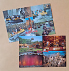 2 x EFTELING Postcards - full colour, unused, park attractions and Pirana ride