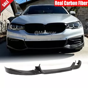 Real Carbon Front Bumper Lip Spoiler For BMW 5 Series G30 530i 540i Base 2017-19 - Bild 1 von 12