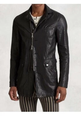 $1498 Brand New John Varvatos Linen Resin Coated Coat EU 48 USA 38 - Image 1 of 4